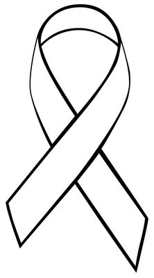 Cancer Ribbon cut out and use as stencil... also make size bigger or