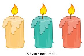 burning candle Clipartby Clip - Candle Clipart