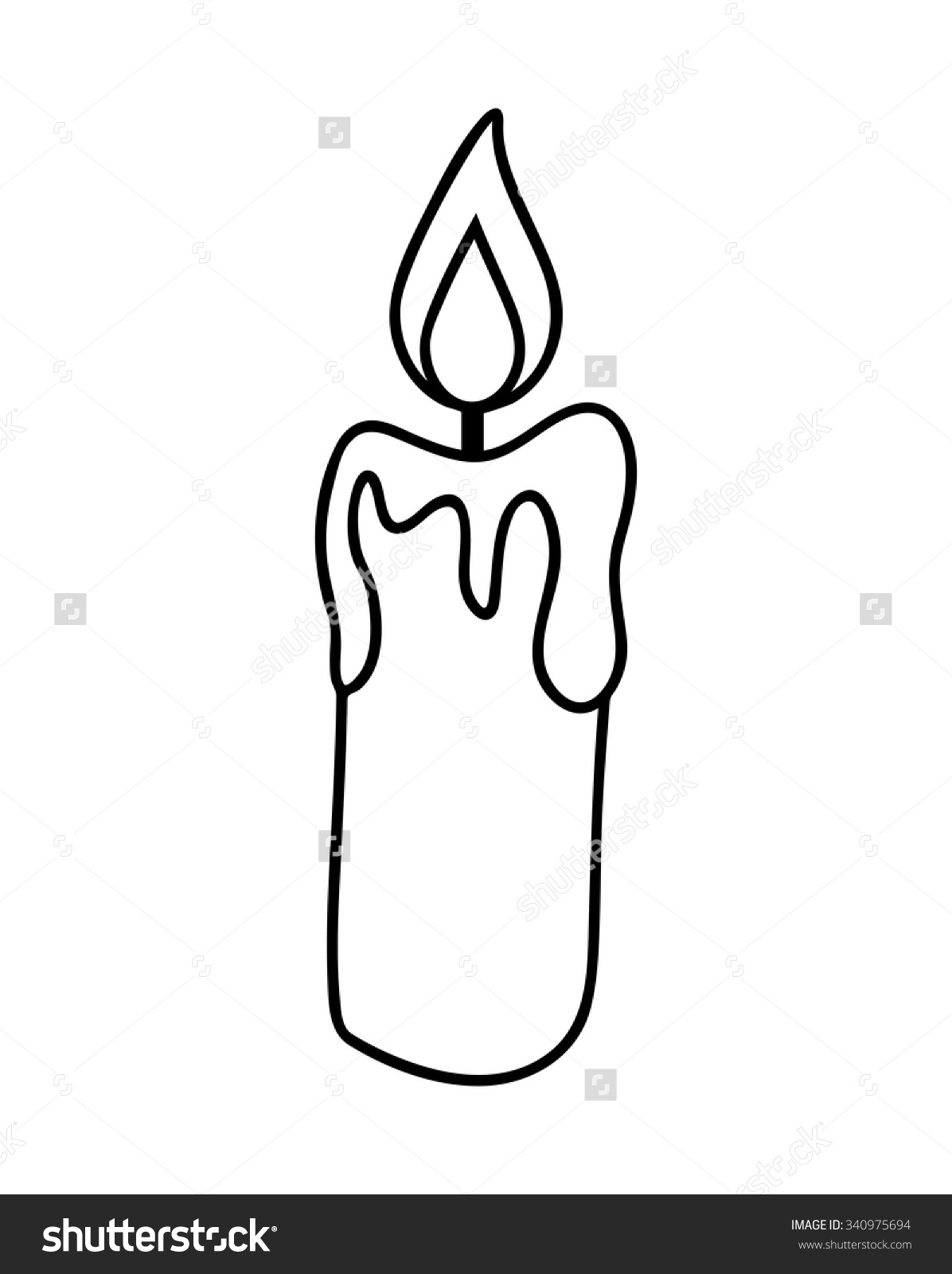 Candle Flame Clipart Black And ... Save to a lightbox
