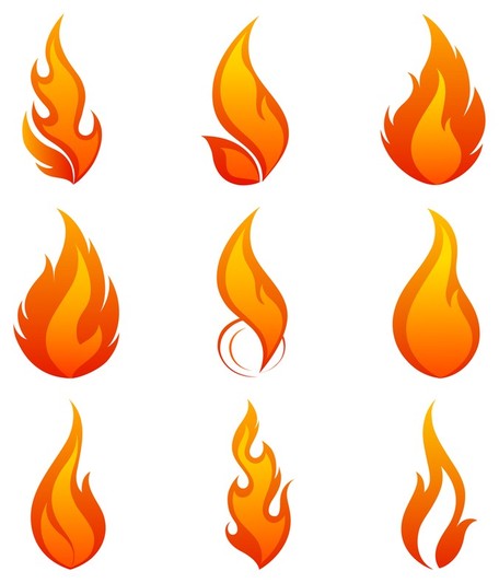 red flame clipart