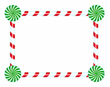 Candy Cane And - Candy Cane Border Clip Art Free