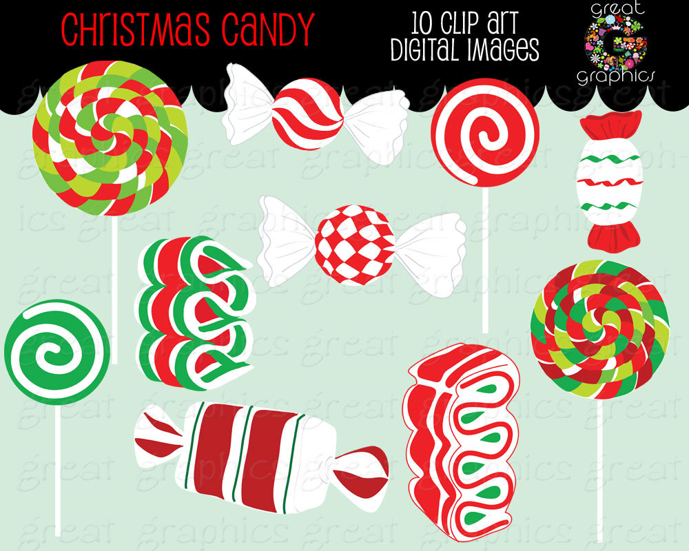 ... Candy Clipart Holiday Cli - Christmas Candy Clip Art