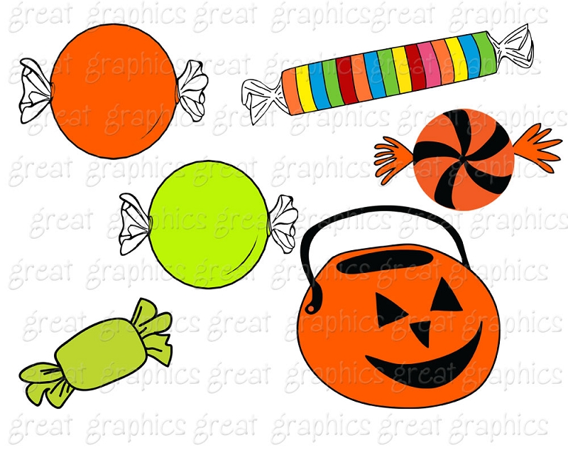 Halloween Candy Clip Art Blac