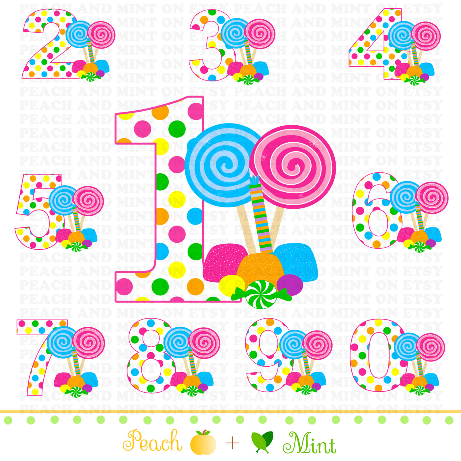 Candy Clipart // Sweet Shoppe - Candyland Clip Art