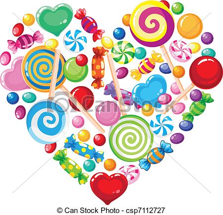 ... candy heart white - illus - Free Candy Clipart