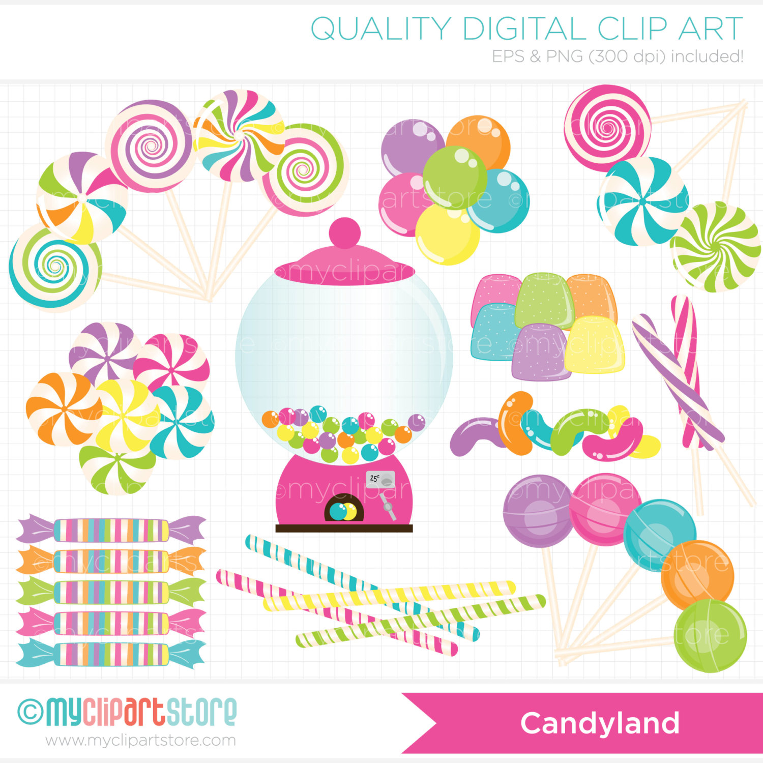 Candyland Clipart #1. 