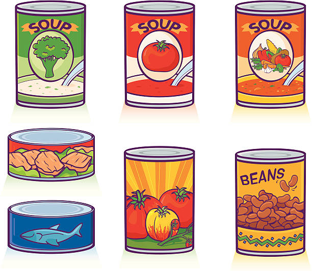 Canned Goods vector art illustration