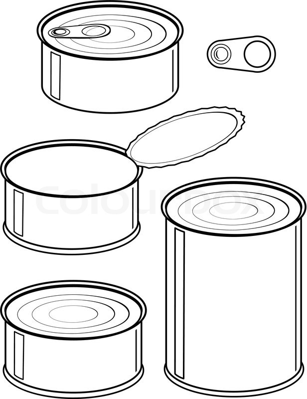 Canned Food Vector Clipartby 