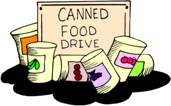 Canned food food drive clip a