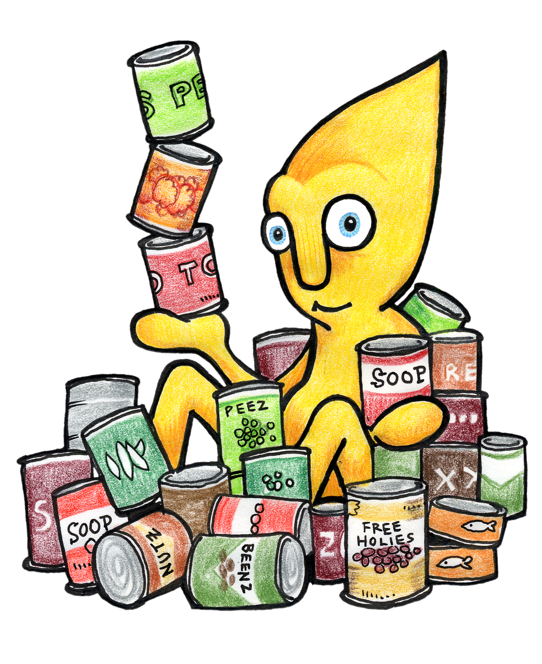 Canned food food drive clip art 2