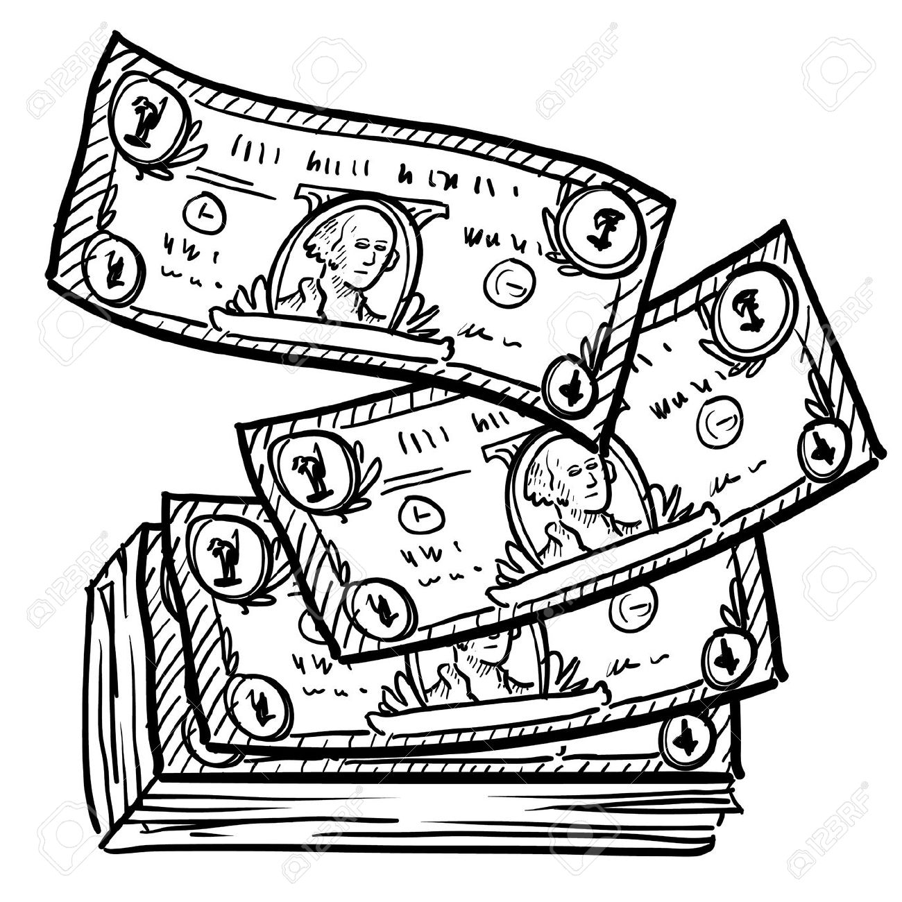 Capitalism Cliparts Stock . - Money Clipart Black And White