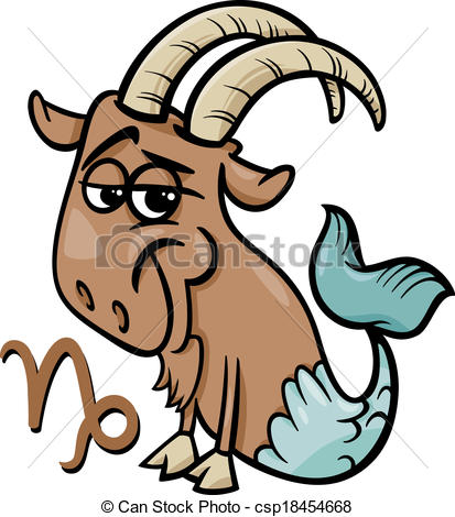 capricorn or the sea goat zodiac sign - csp18454668