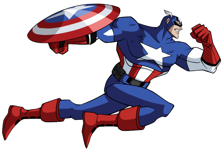 Captain America Logo Clipart. America Leap, Capt.
