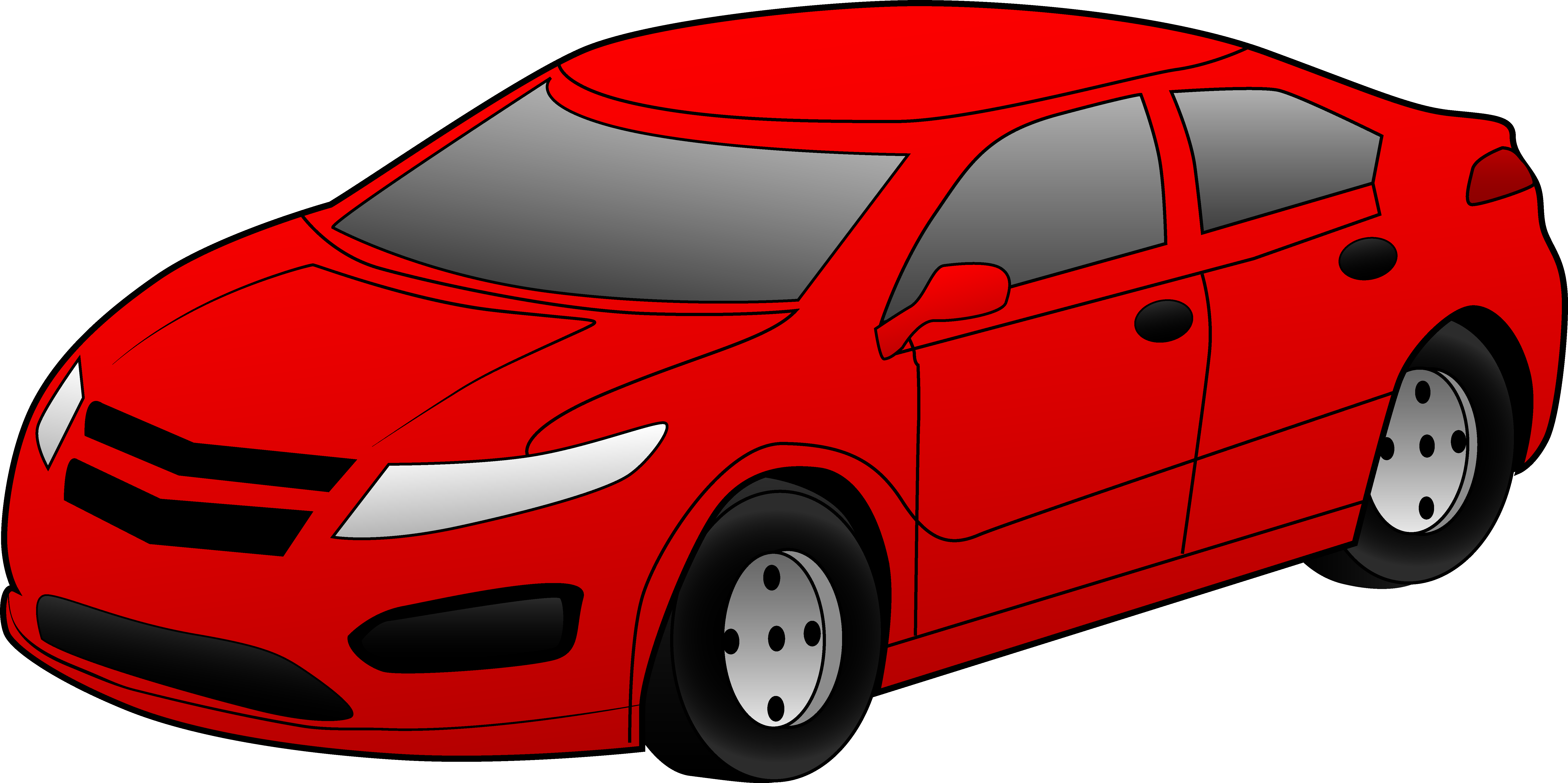Cute Red Toy Car Clip Art