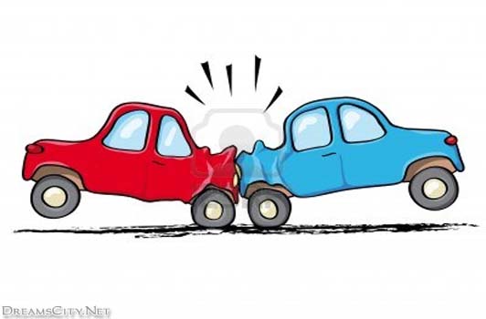 car accident - two cars in an