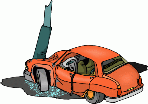 Car Accident Orange Clipart C - Car Crash Clip Art