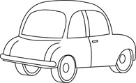 Car Cartoon Outline Size: 61  - Black And White Car Clipart