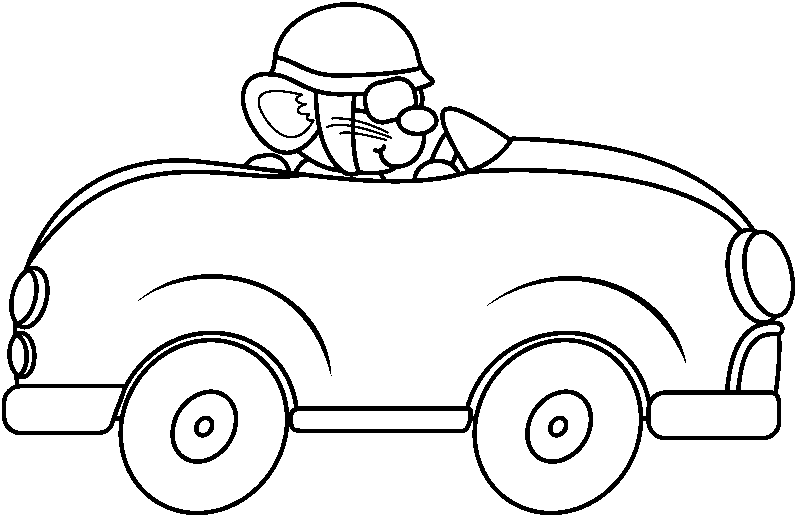 Car Cartoon Outline Size: 61 