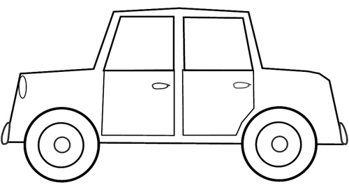 car clipart black and white