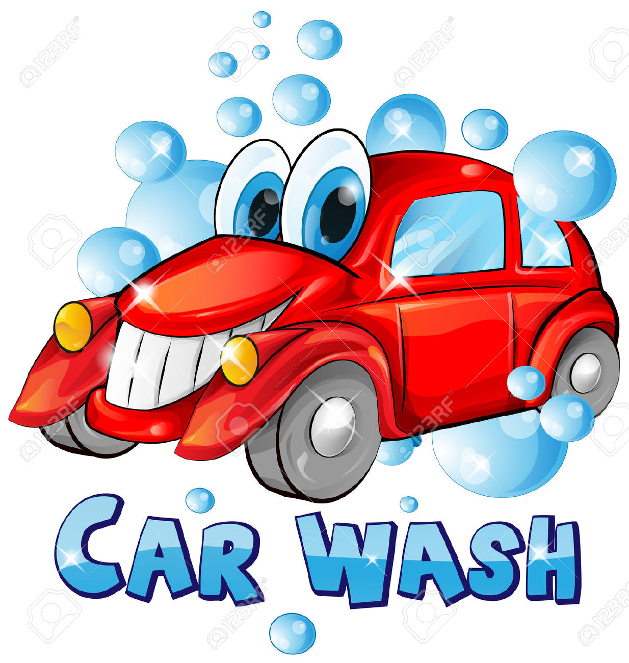 car wash: car wash cartoon isolated on white background