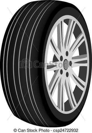 Car Wheel. Illustration On White Background For Design