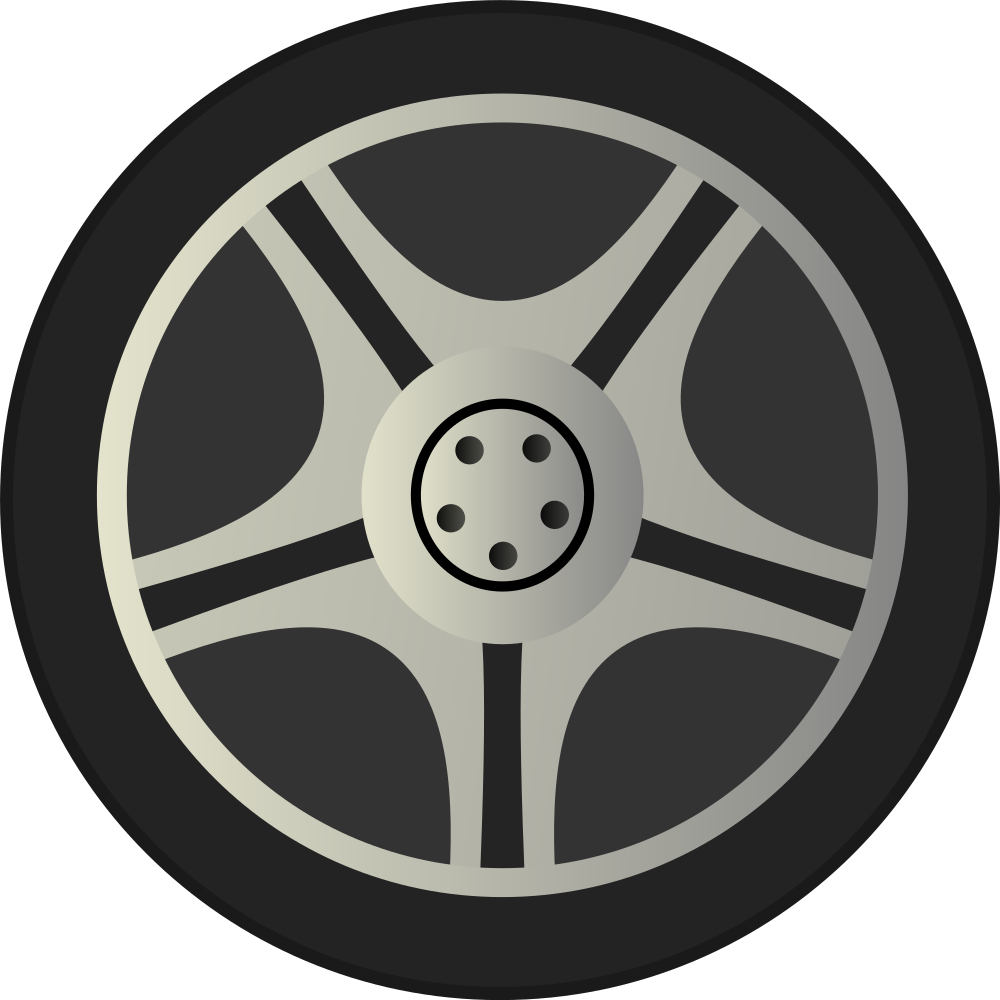 Simple Car Wheel Tire Rims Si - Car Wheel Clipart