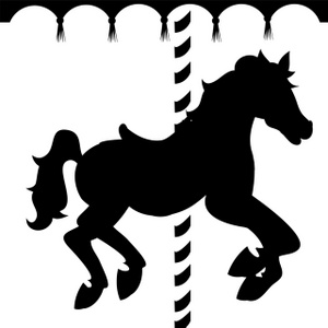 Caraousel Horse Clipart Image: Silhouette of a carousel horse | Silhouette | Pinterest | Twinkle lights, Carousels and Carousel horses