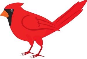 Cardinal Clipart Image A Red Cartoon Cardinal