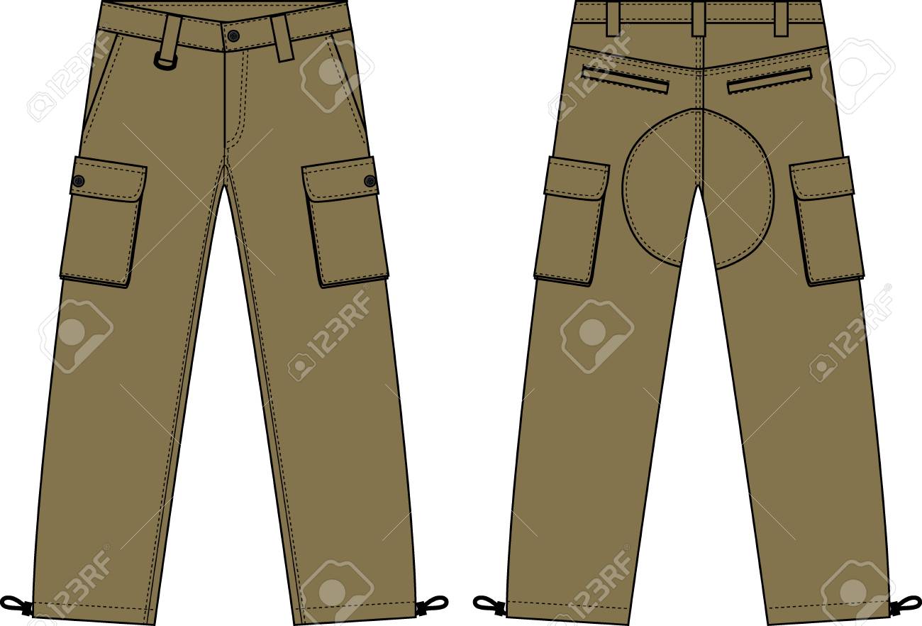 Illustration of menu0027s cargo pants Stock Vector - 91591153