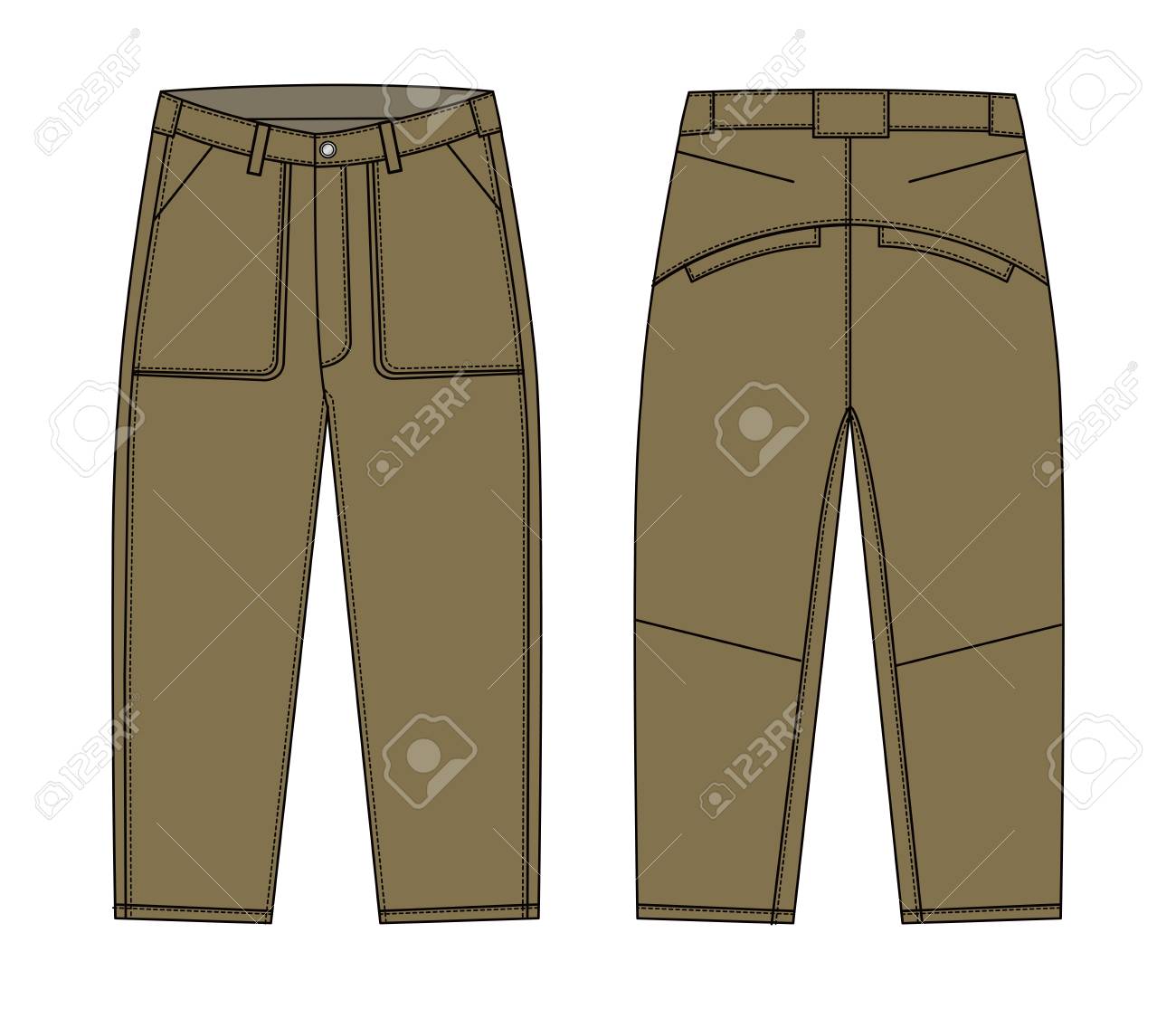 Illustration of menu0027s cargo pants Stock Vector - 91808701