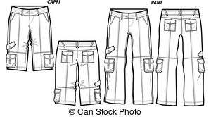 . ClipartLook.com Ladies Capr - Cargo Pant Clipart
