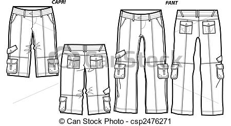 Ladies Capris And Pants - Cargo Pant Clipart