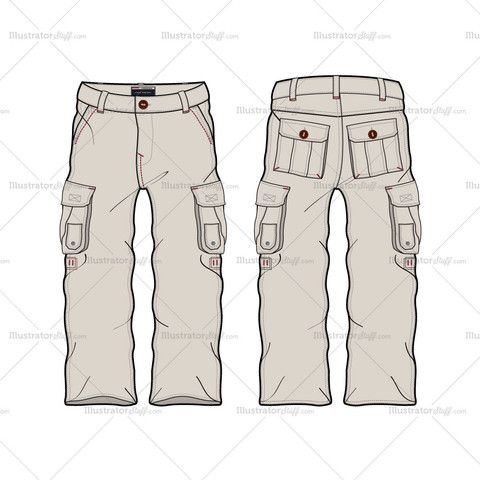 Menu0027s Cargo Pant Fashion  - Cargo Pant Clipart