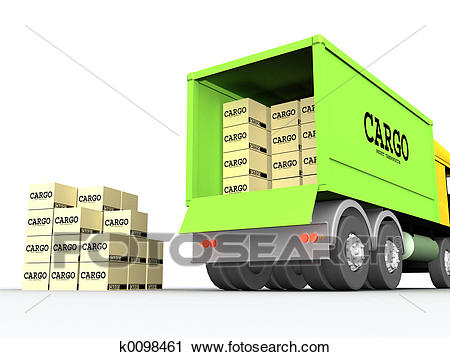 Clipart - Cargo-truck #1. Fotosearch - Search Clip Art, Illustration Murals