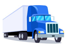 truck with long trailer blue cab clipart. Size: 61 Kb