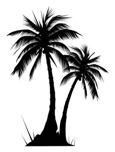 ... Palm Tree Beach Clipart -