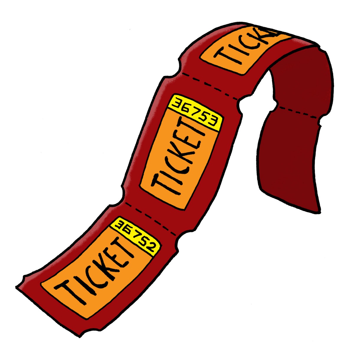 Carnival ticket clipart