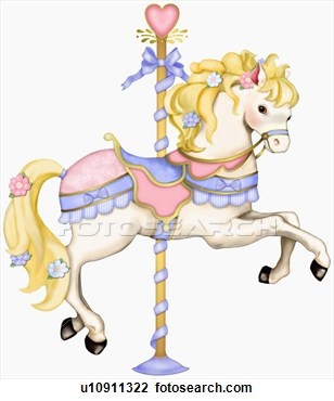 Carousel Horse Clipart Image.