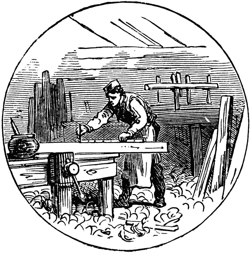 Cartoon Carpenter Logo Royalt