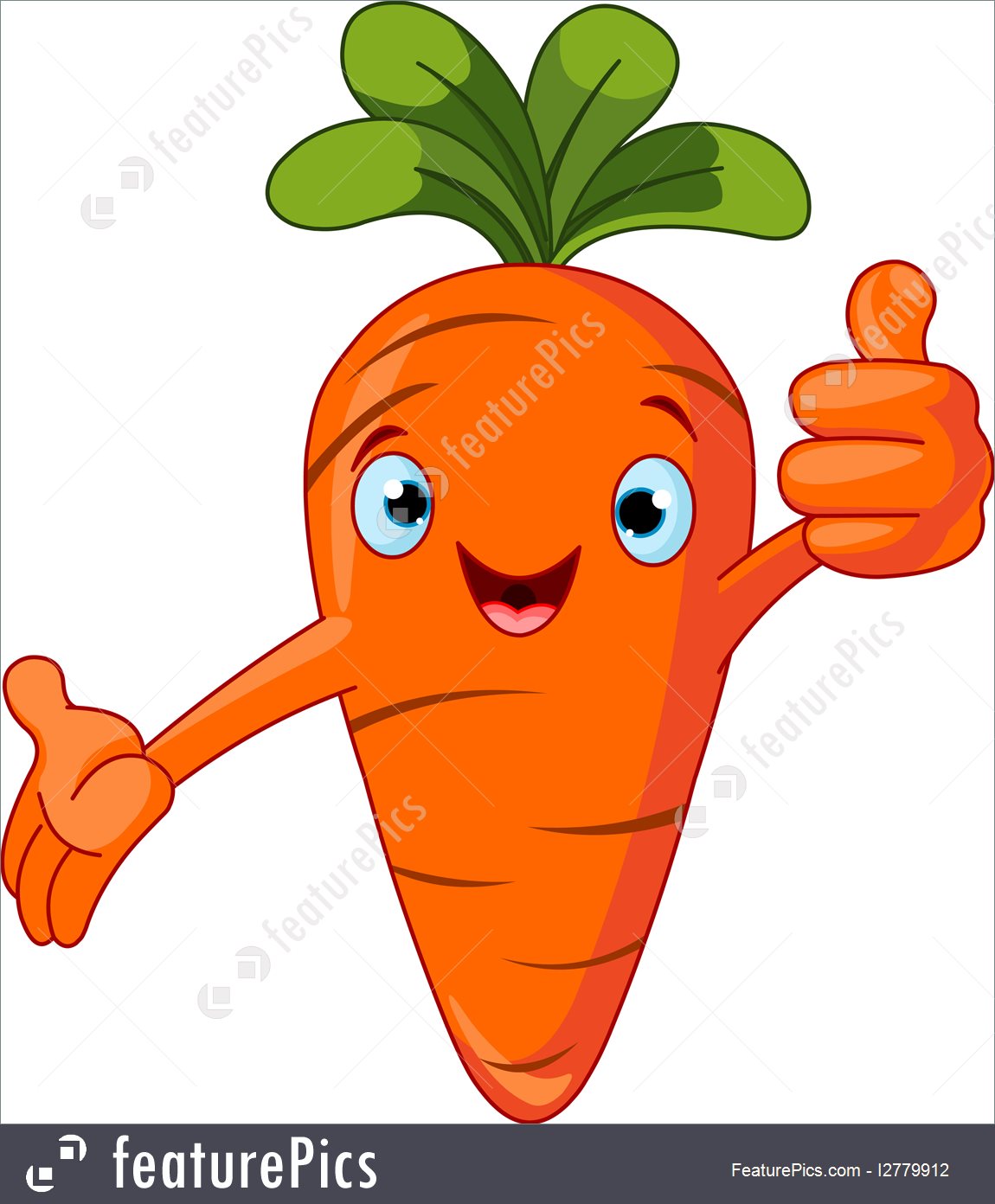 Illustration of a Carrot Character giving thumbs up
