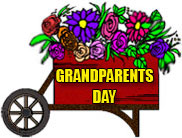 cart full of flowers for Gran - Grandparents Day Clipart