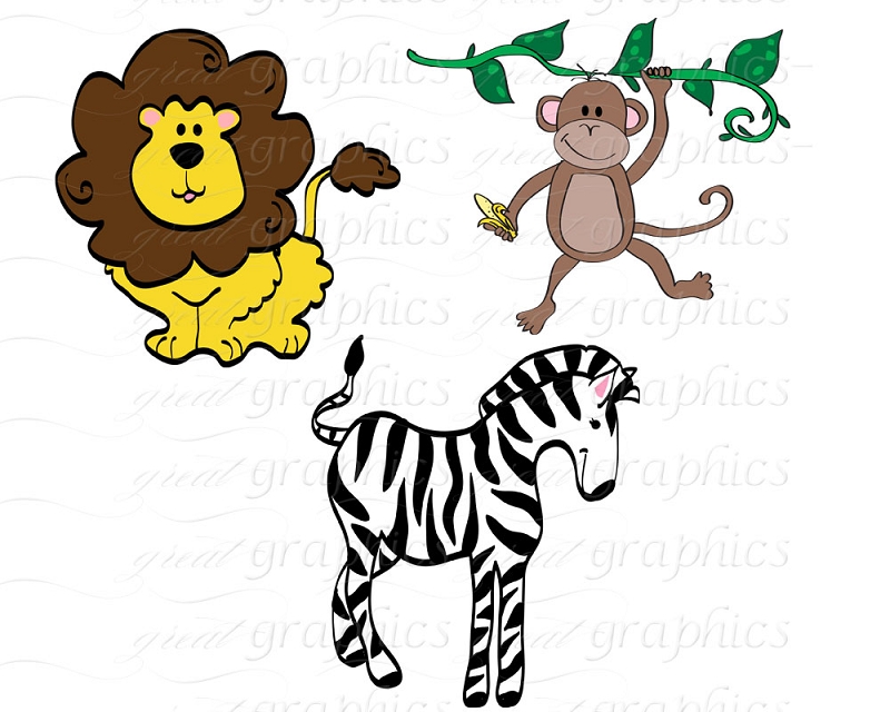 cartoon clipart free - Jungle Animal Clip Art
