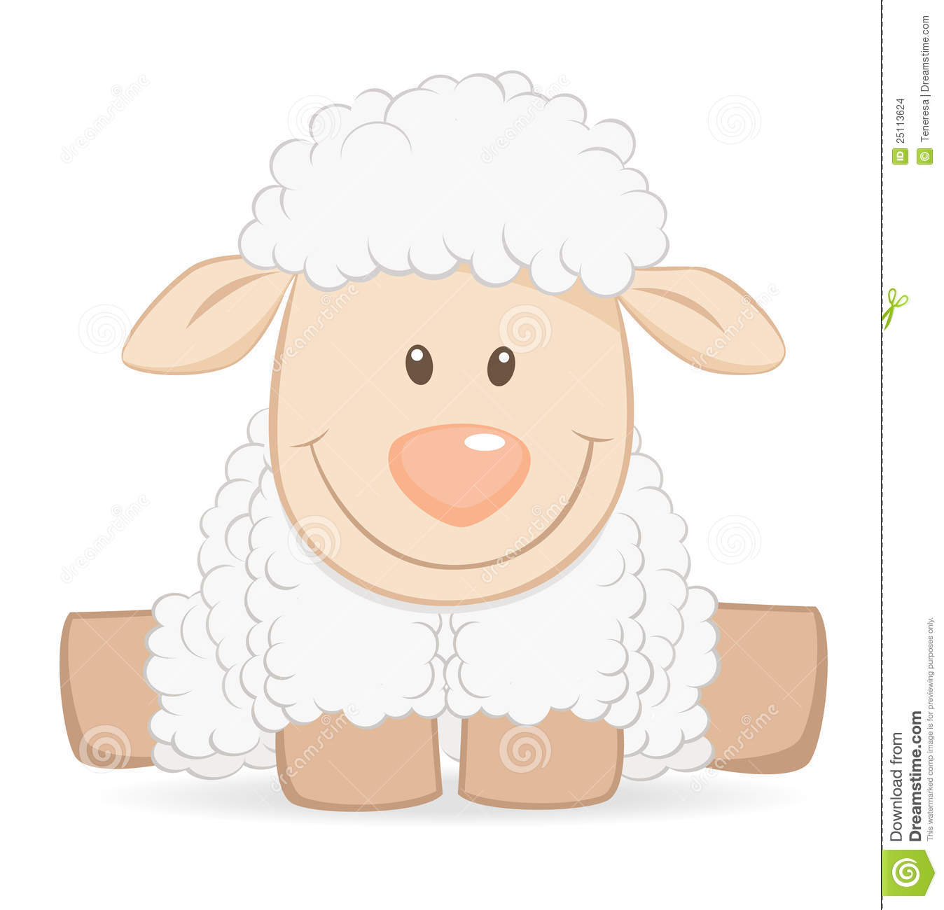 Cartoon Baby Sheep Stock Images Image 25113624