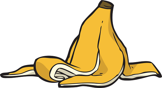 Cartoon banana peel vector ar - Banana Peel Clipart