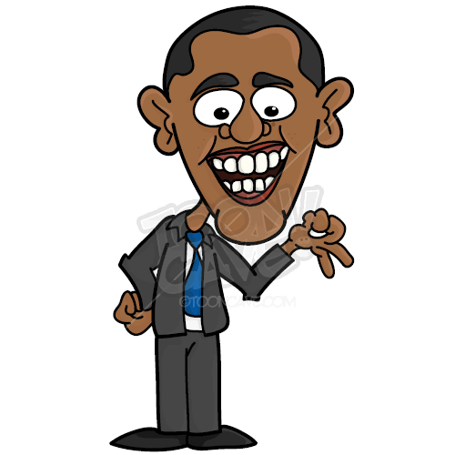 Cartoon Barack Obama Clip Art - Clip Art Characters