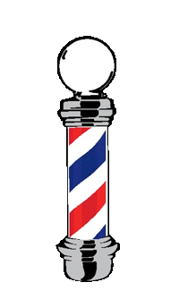 Cartoon Barber Pole Clipart #1