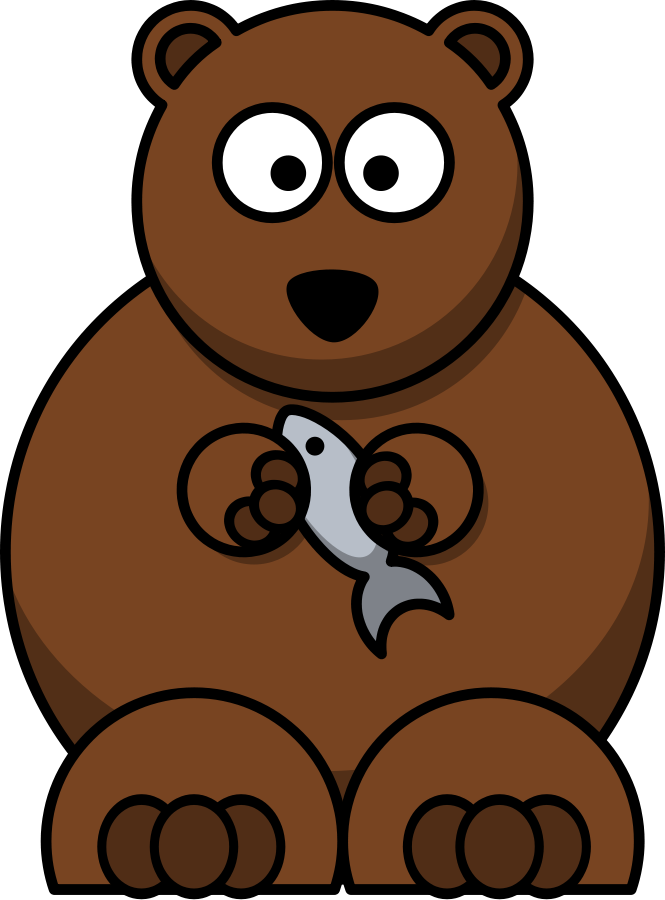 Cartoon bear clipart vector clip art free design