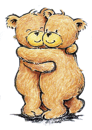 friends hugging clipart