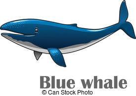 ... Cartoon blue whale - Cartoon smiling blue whale isolated on.