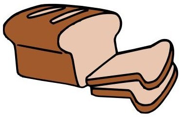 Cartoon Bread Loaf - Clipart .